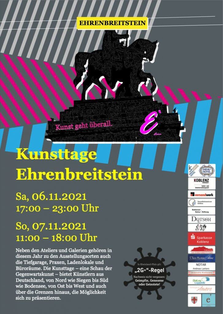 Poster der Kunsttage Ehrenbreitstein 2021 in Koblenz